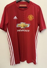 ADIDAS MANCHESTER UNITED 2016-2017HOME FOOTBALL SHIRT JERSEY SIZE L