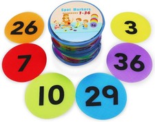 Carpet Spot Markers with Numbers 1-36 for Teachers and Kids, Classroom Floor ...