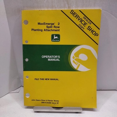 OMH135386 JOHN DEERE MAXEMERGE 2 OPERATORS MANUAL SERVICE SHOP COPY