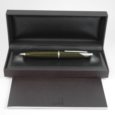 ダンヒル　ボールペン　カーボンファイバー　ブラッシュトパラジウムAD2000 dunhill AD2000 Carbon Fibre Ballpoint Pen (MINT) + Box FREE