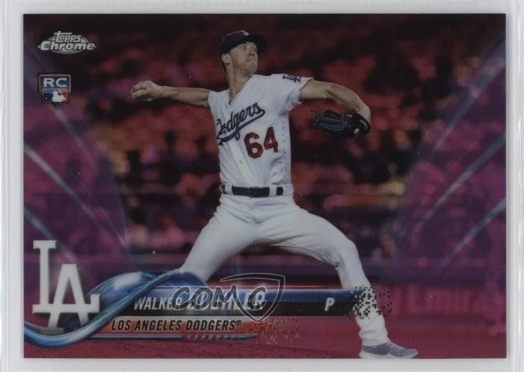 2018 Topps Chrome Pink Refractor Walker Buehler #71 0jk5