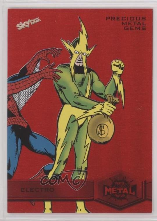 2022 Marvel Metal Universe Spider-Man High Series PMG Red /100 Electro #125 0d8j