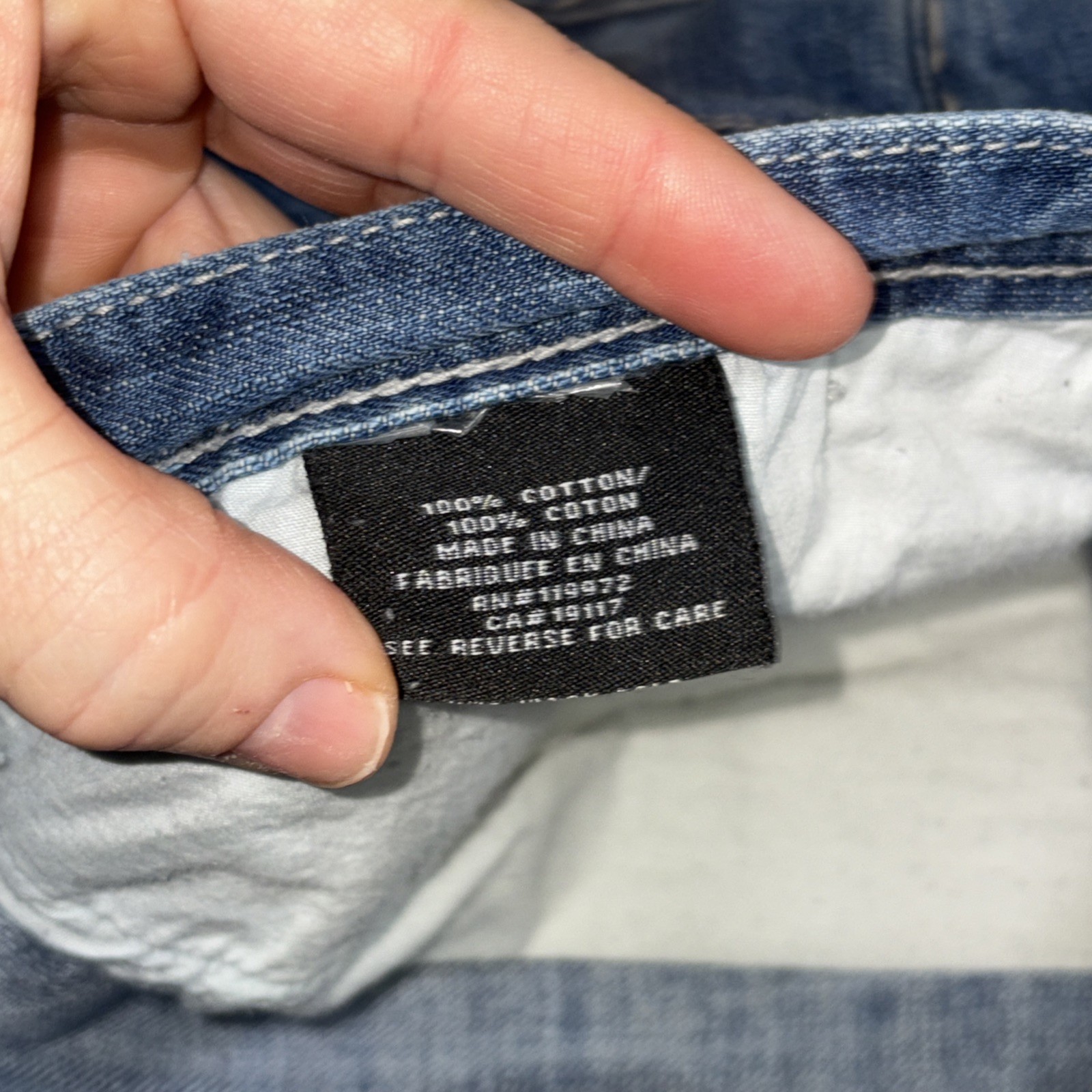 Parish Nation Baggy Hip Hop Jeans Button Fly Size 38 Fits 38 X 32.5 - View 6