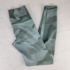 Aerie Chill Play Move High Waisted Camo Leggings Sage Green Small Stretch