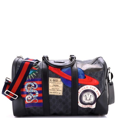 Gucci Night Courrier Carry On Convertible Duffle GG Coated Canvas