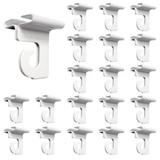 20 Pack Aluminum Drop Ceiling Hooks for Hanging, Grid Ceiling Hangers, 1.25 L...