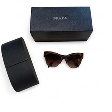 PRADA Cat Eye Chunky PR11RS Tortoise Brown Gradient Sunglasses 11R Women