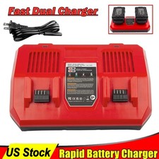 Rapid Dual Charger For Milwaukee For M18 18V Li-ion Battery Charger 48-11-1850
