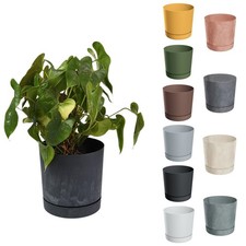 Plant Pots Indoor Outdoor Plastic Flowerpot Small Medium Large Tubo 5 Colours