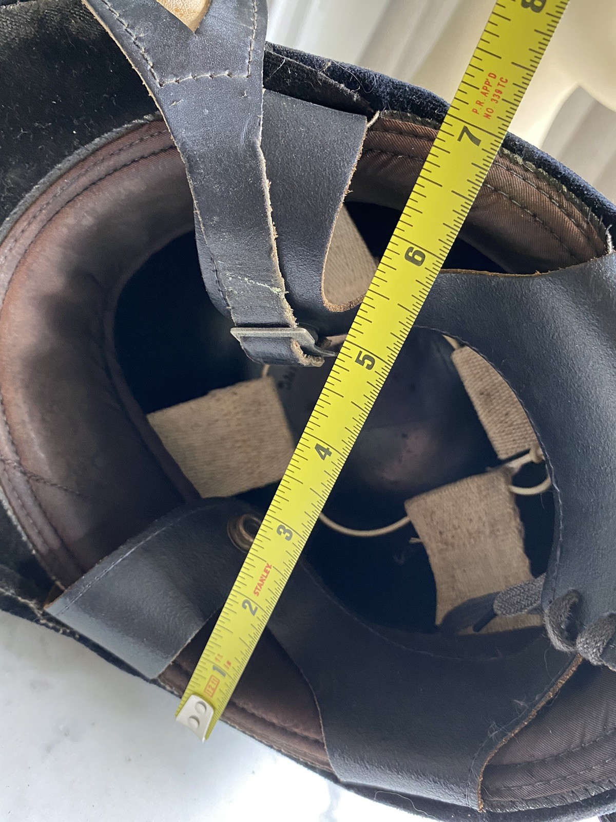 Vintage Riding Hat velvet Helmet Polo Fox Hunting equestrian Hunt Cap - display