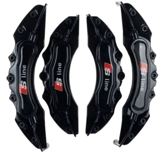 4x Brakes Caliper Covers black for Audi S-Line Q1 Q2 Q3 TT A1 A5 A6 S3 RS A3 S4