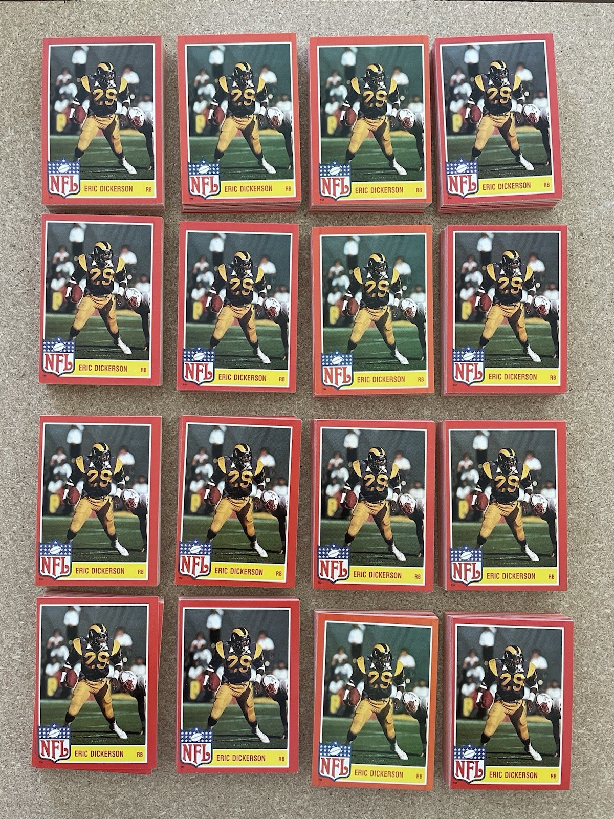 400-count lot of 1985 Topps Glossy Inserts #2 Eric Dickerson - Rams
