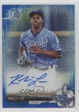 2017 Bowman Chrome Prospect Blue Mojo Refractor 119/150 Khalil Lee Auto 19a0