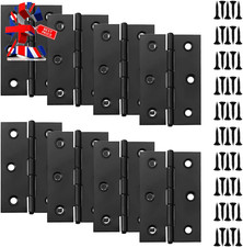 8 PCS 75Mm Black Door Hinges 3 Inch Cupboard Hinges Stainless Steel Butt Hinge w