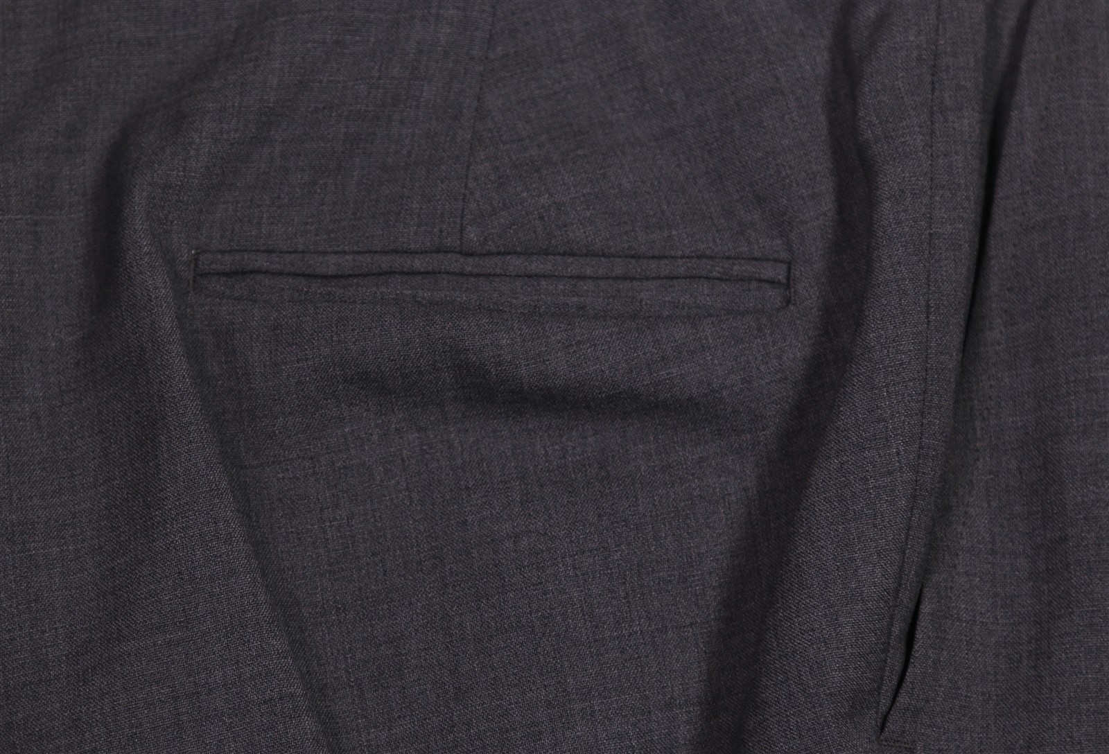 Edgar Pomeroy Custom Solid Gray Flat Front Wool D… - image 3