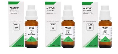 ADEL 29 UTI Drops Pack of 3 Natural Homeopathic Remedy for Urinary Tract Health