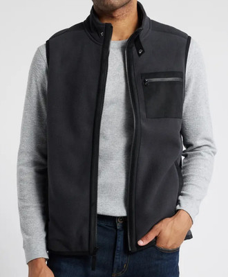 Tommy Bahama Olympic Bay Full Zip Fleece Vest Lined Mens 3XLB Jet Black NWT $138