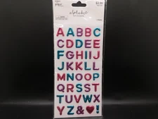 The paper studio Metallic Alphabet & Number puffy Stickers 2 sheets