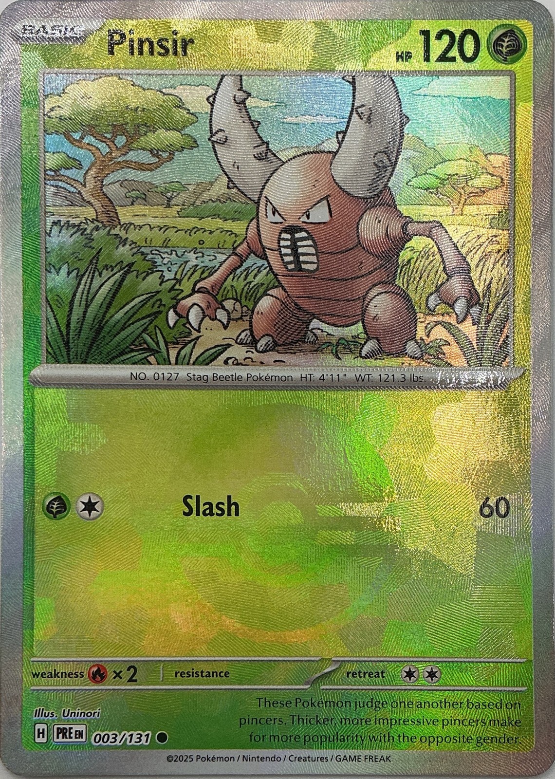 Pinsir (Poke Ball Pattern) Common Holo SV: Prismatic Evolutions 003/131 NM
