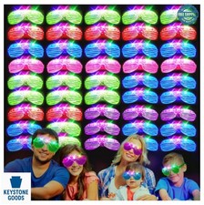 LED Glasses 38 Pack Light Up Glow in the Dark Party Favors 5 Colors 3 Modes