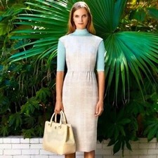 Tory Burch Minimalist Dress 10 Classic Medium Dress Large Elegant Jacquard $428