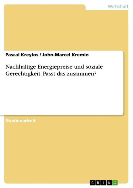 Nachhaltige Energiepreise Und Soziale Gerechtigkeit. Passt Das Zusammen? Pascal-image