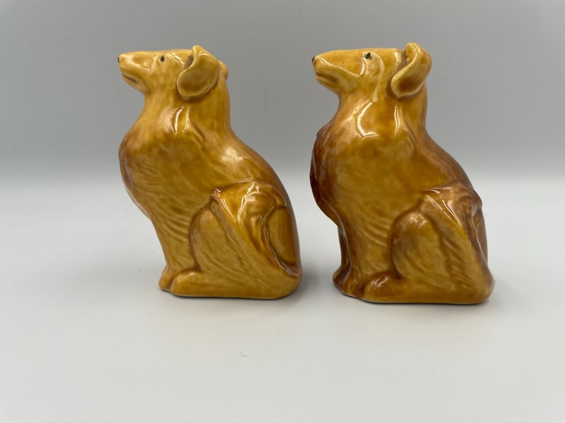 Vintage Collie Salt & Pepper Shaker Set