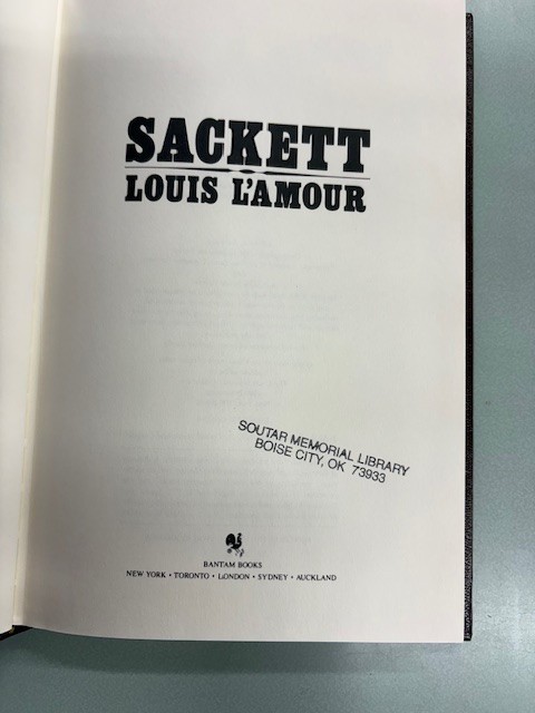 Sackett by Louis L'Amour Bantam Leatherette 1989