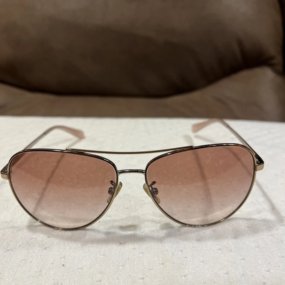 Gafas de sol Coach HC7099B 933113 oro rosa aviador marrón degradado 58 mm para mujer Foto 3 de 4
