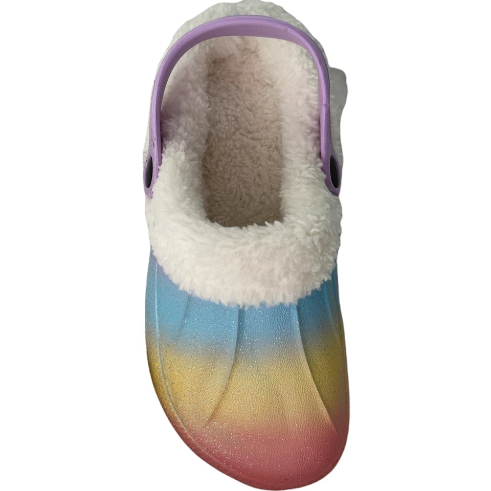 Zapatillas para niñas talla L 2/3 Rampage clásicas forradas con brillo zuecos para niñas pastel Foto 4 de 4