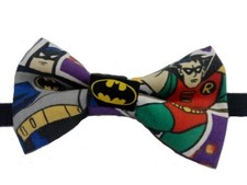 Batman and Robin Bow Tie Pretied, Double Layered, Various Sizes