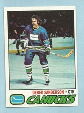1977-78 Topps Hockey Derek Sanderson #46 Vancouver Canucks NM/MT