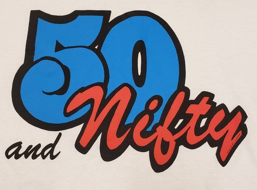 New Vintage 1980s Screen Stars Best 50 and NIFTY (LG) T-Shirt HAPPY BIRTHDAY - Picture 2 of 9