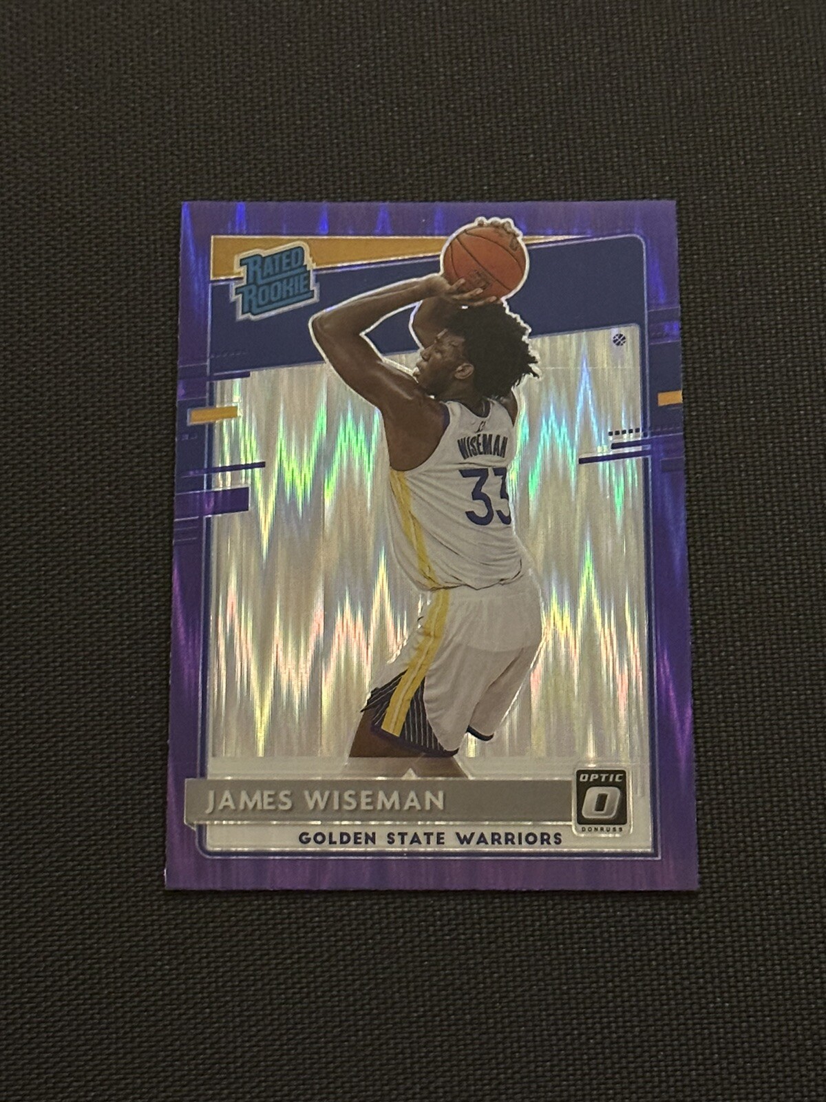 2020-21 Optic James Wiseman Rated Rookie Purple Shock #152 Warriors Pistons