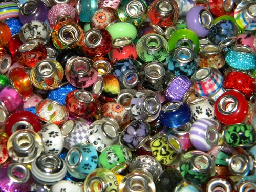NEW 1000/Pc COLORFUL random Mixed 14mm RESIN European Beads lot FREE Shipping - Picture 7 of 11