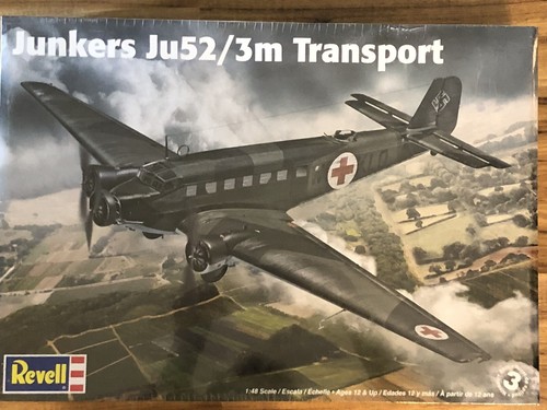 1/48 Revell JUNKERS Ju 52/3m Red Cross Ambulance & Luftwaffe MISB Sealed kit OOP