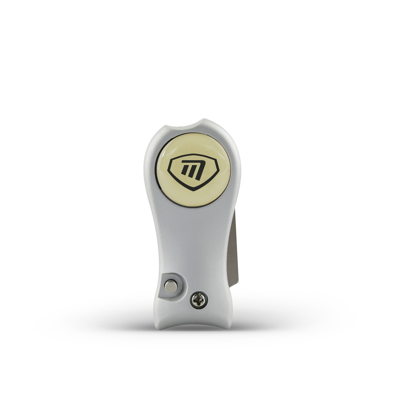 Вилы с выкидным лезвием серебристого цвета