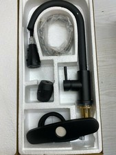 Pull Down Kitchen Sink Faucet Matte Black Single Handle Gooseneck W/ Sprayer R6