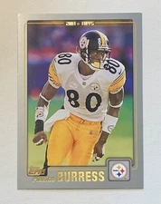 2001 Topps Plaxico Burress #139 Pittsburgh Steelers
