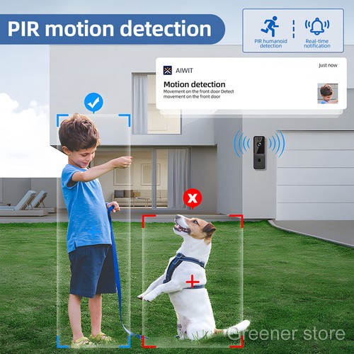 Wireless 2.4G WiFi Video Doorbell Camera with Chime Ringer PIR Human Detect - Picture 6 of 11