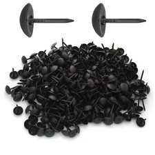300 Pcs Black Upholstery Tacks 0.43'' Round Head Diameter Upholstery Nails Fu...