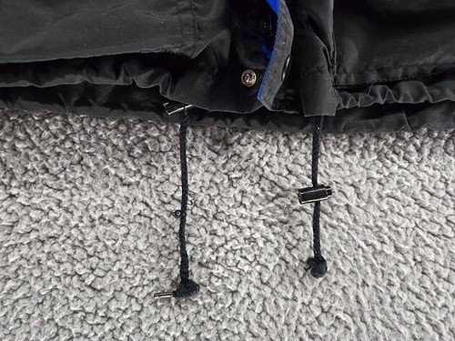 Chaqueta cortavientos Travel Channel vintage para hombre M punto de inflexión azul negro años 90 - Imagen 5 de 12