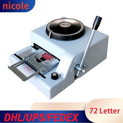 72Character Paper Embossing Machine PVC Card Embosser Stamping Machine DIY Craft