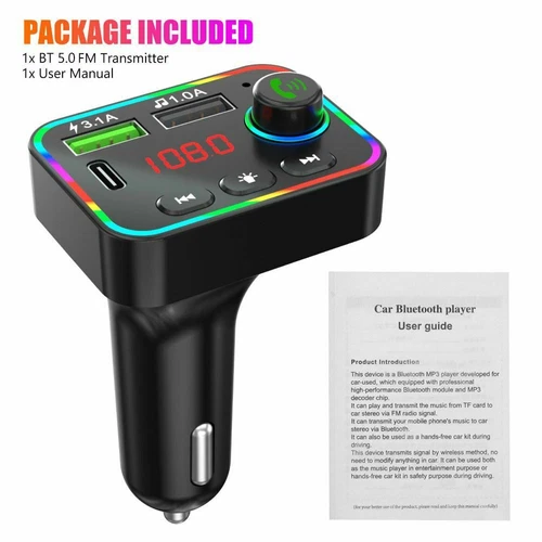 FM Transmitter Radio Audio MP3 Player USB Bluetooth Auto Ladegerät Adapter KFZ - Bild 4 von 10