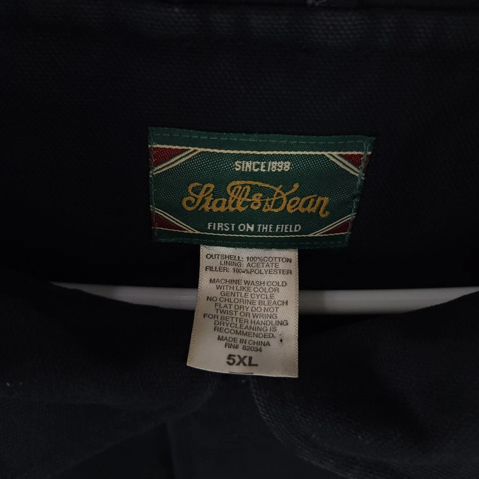 Jaqueta masculina Stall & Dean New York Varsity 5XL preta forrada de pressão NY gola lona - Imagem 4 de 4