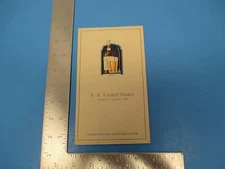 Vintage 1922 S.S. United States Scandinavian-American Line Boat Menu S1298