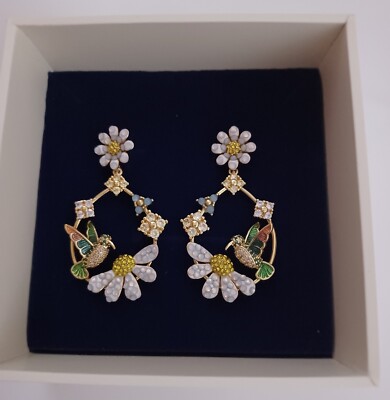 Kate Spade New York- Boucles d'oreilles  florales ''Colibri''
