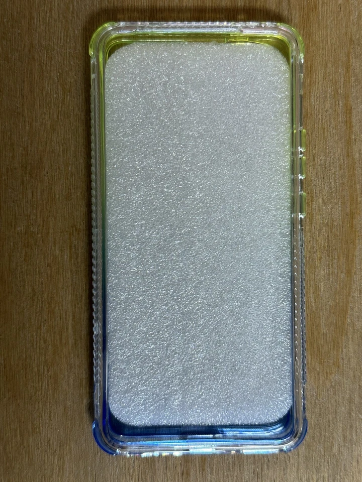 Motorola Edge 30 Phone Case Full-Body Rugged Transparent Yellow Blue - Image 2 of 4