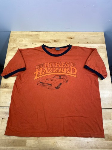 Vintage Duke of Hazzard Ringer Shirt Mens XL Orange USA Movie Promo 11094 - Picture 4 of 10
