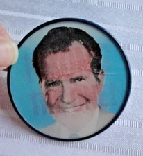 Vintage NIXON'S THE ONE Holographic Pinback Button Vari-Vue 2.5" Diameter